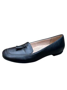 Life Stride Ballad Black Loafers Flats Womens Size 7 Comfort Tassel Arch Support